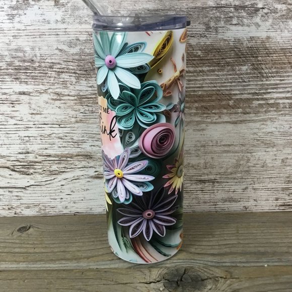 Hold On Let Me Overthink This 20 oz Skinny Tumbler - Picture 2 of 5